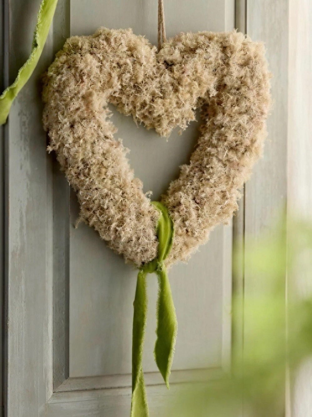 ANTHROPOLOGIE➕TERRAIN Preserved Reindeer Moss Heart Wreath NWT